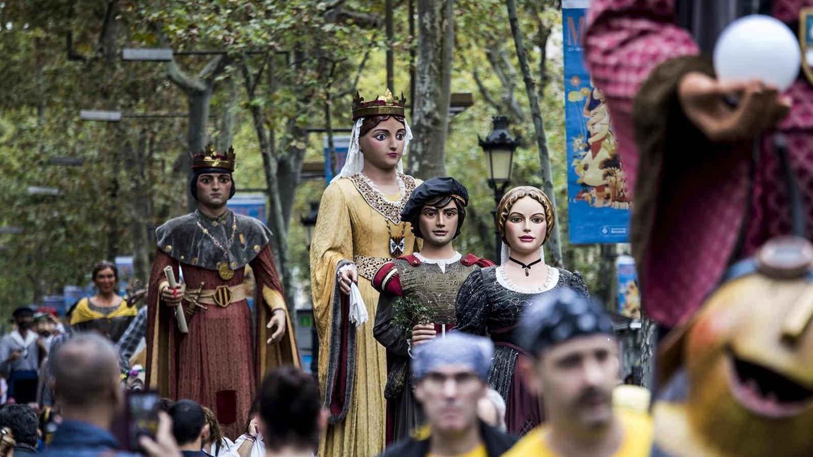 Giants during the Merced Festival.