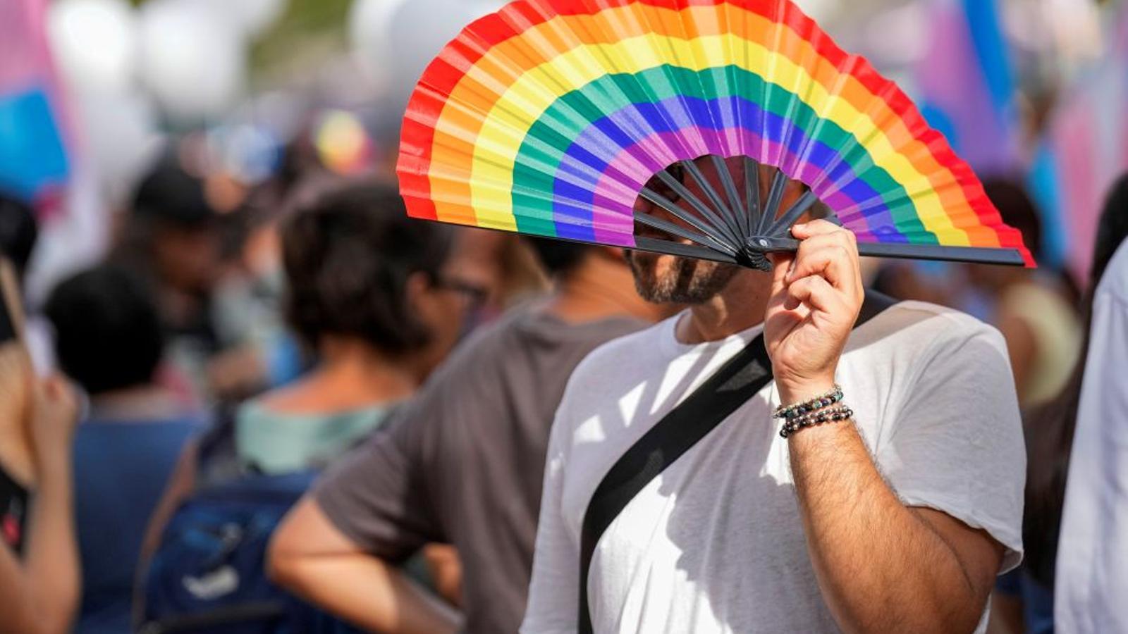 Pride demonstration in Barcelona on July 18, 2026.