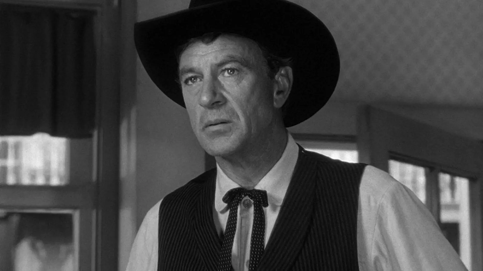 L'actor Gary Cooper a la pel·lícula 'Sol davant el perill'.
