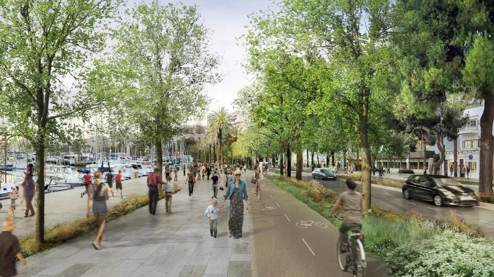 Imatge del projecte de remodelació del passeig Marítim de Palma