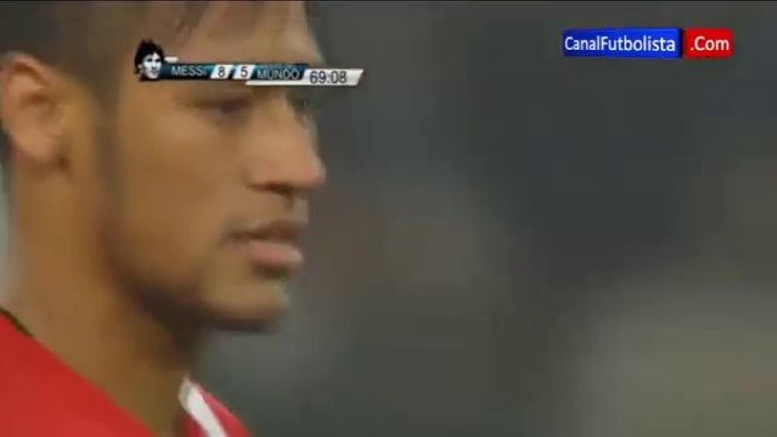 Fantàstic gol de Neymar durant un amistós benèfic