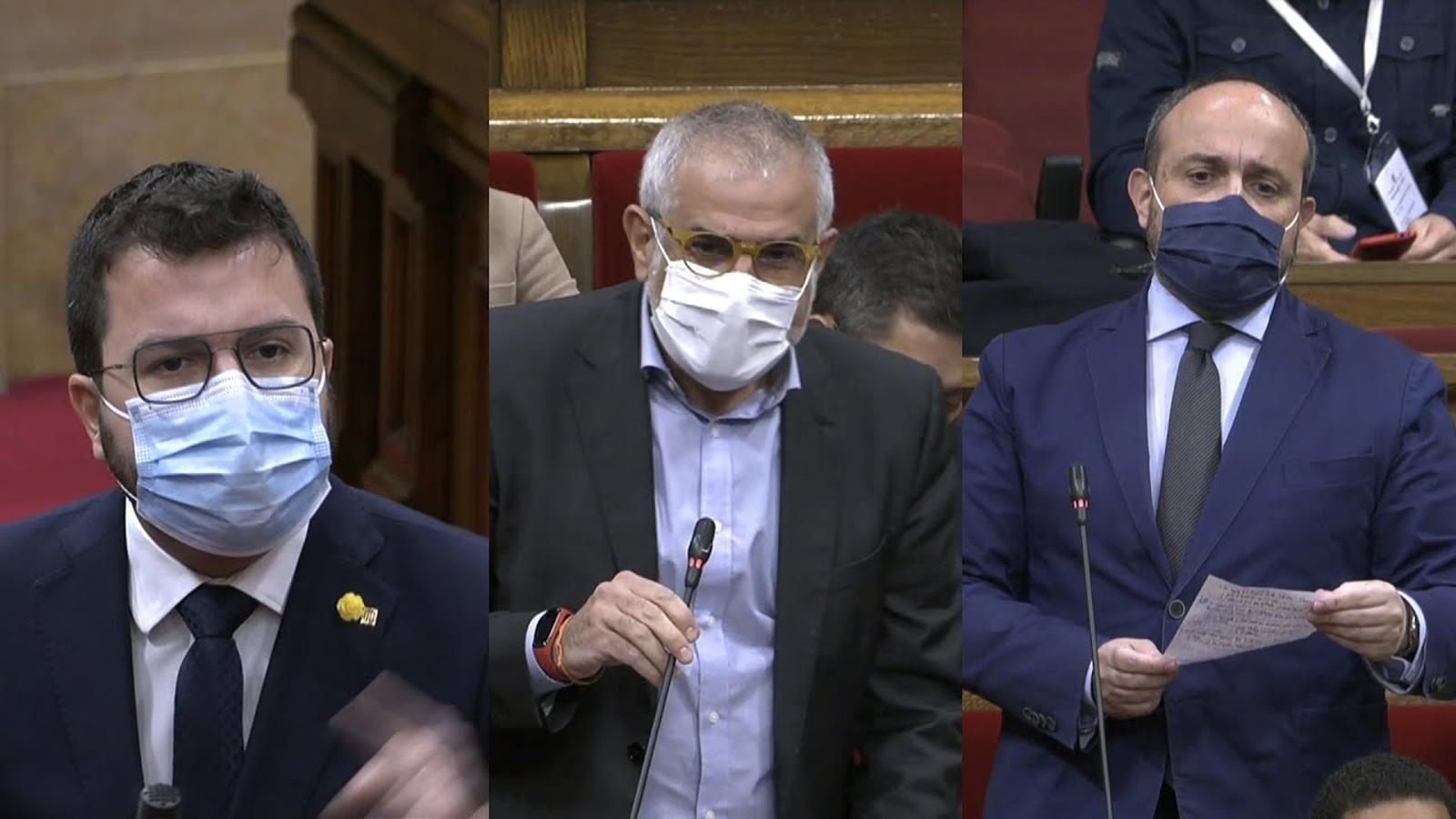 Aragonès al PP i Cs: "Estan utilitzant uns missatges repugnants per vestir un discurs mediàtic"
