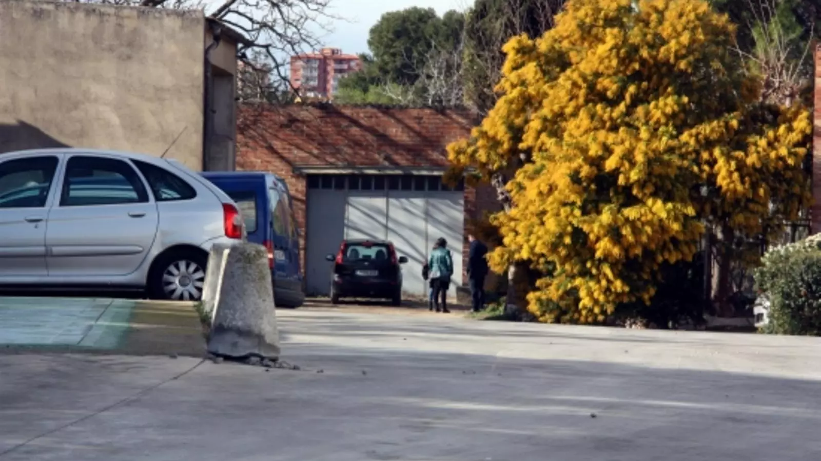 Imatge del pati on van trobar la dona malferida./ACN