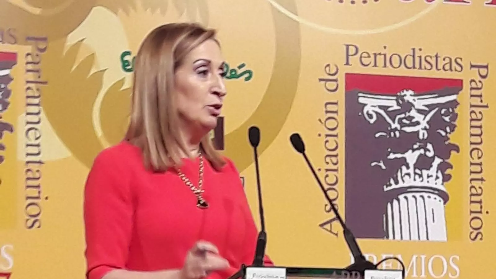Ana Pastor, durant el seu discurs als premis de l'APP / APP
