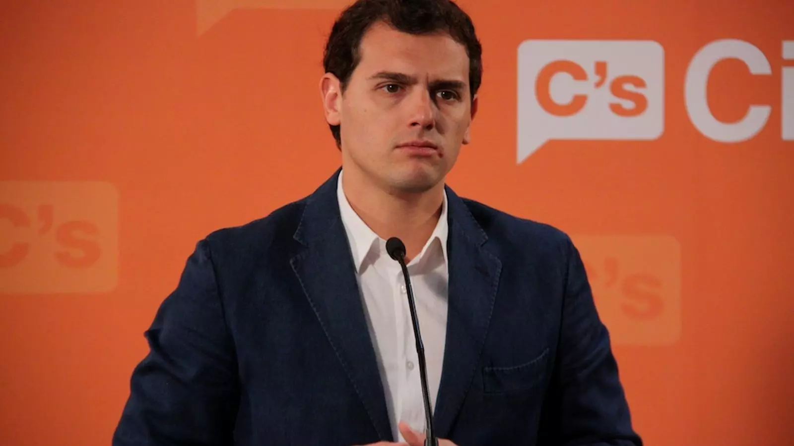 Albert Rivera, en roda de premsa aquest dilluns / ACN