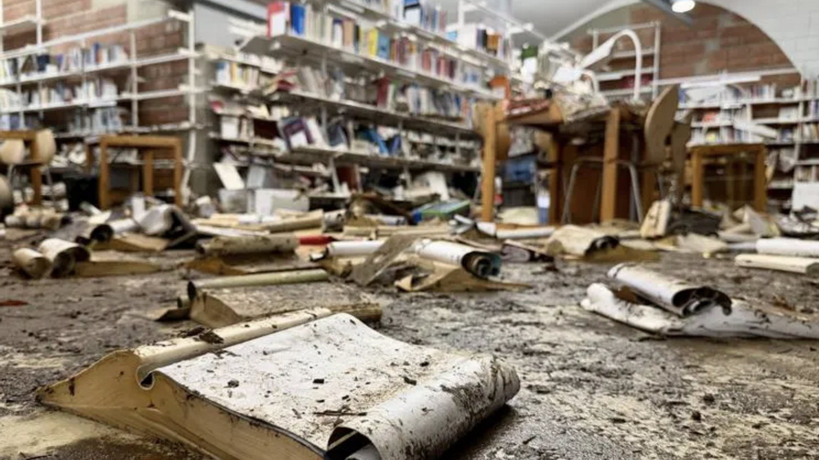 The Palafolls library after the storm