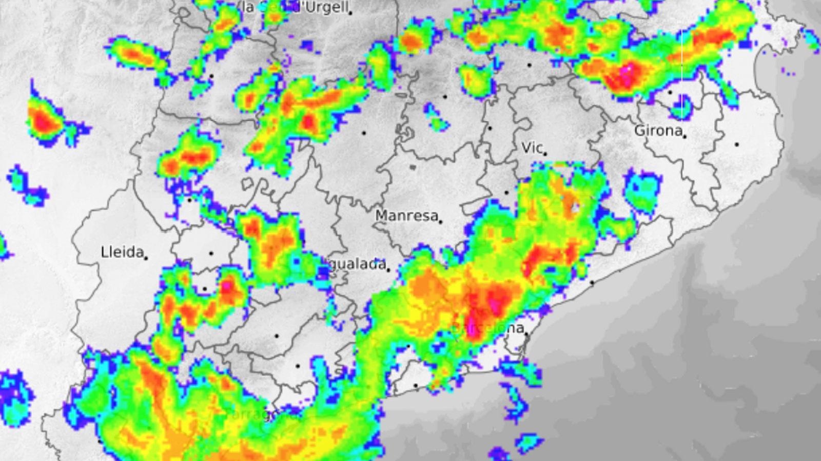 Image of the weather radar this Tuesday afternoon.