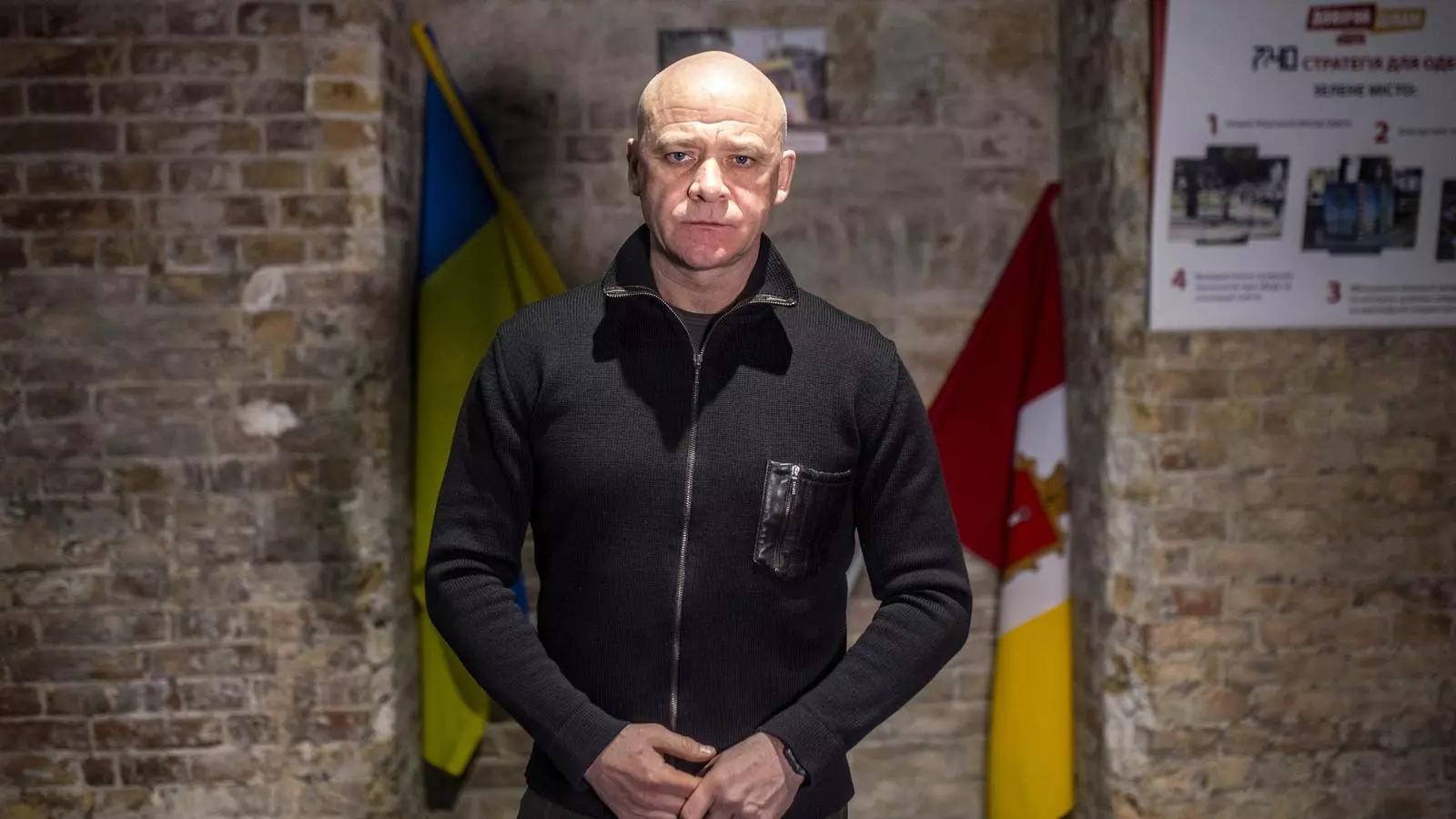 Gennadii Trukhanov, alcalde de Odessa, fotografiado por la entrevista.
