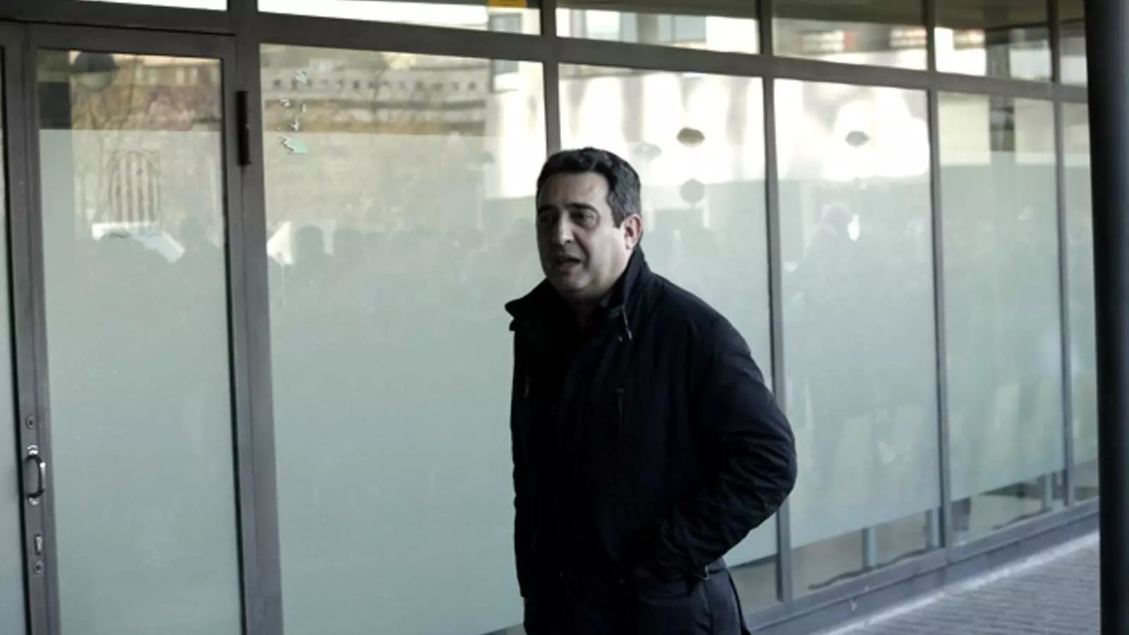 Manuel Bustos, en el momento de entrar en s juzgados