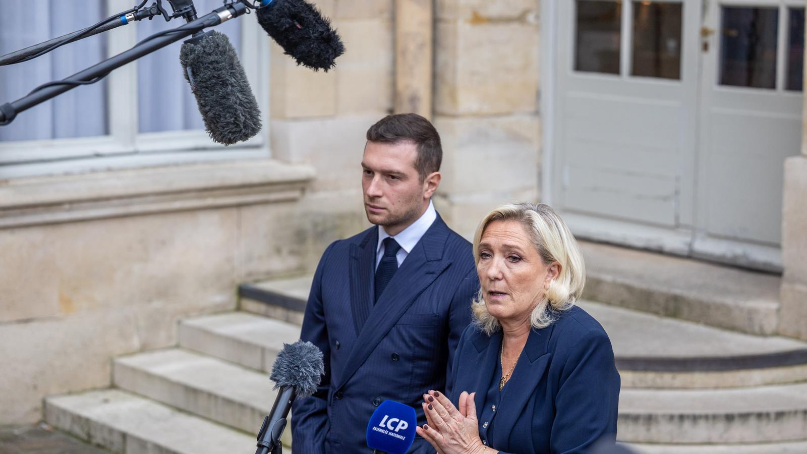 Jordan Bardella and Marine Le Pen