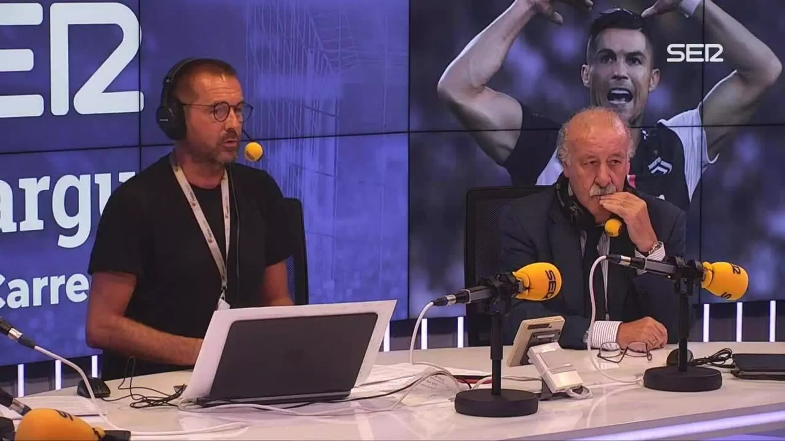 Vicente del Bosque, durant l'entrevista a 'El larguero'