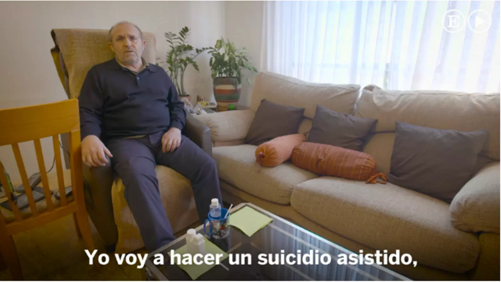 Un instant del vídeo d'Arrabal difós per El País
