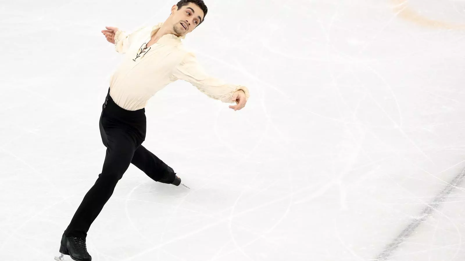 Javier Fernández, durant el programa lliure a Pyeongchang