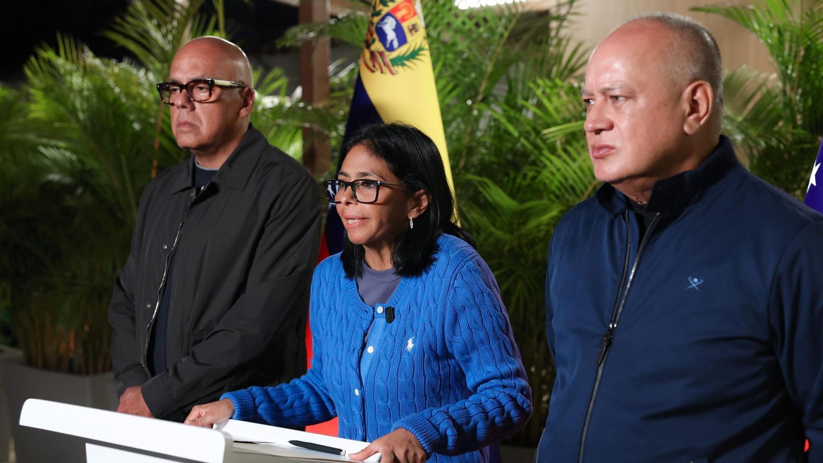 Institutional declaration of the acting president of Venezuela Delcy Rodríguez.