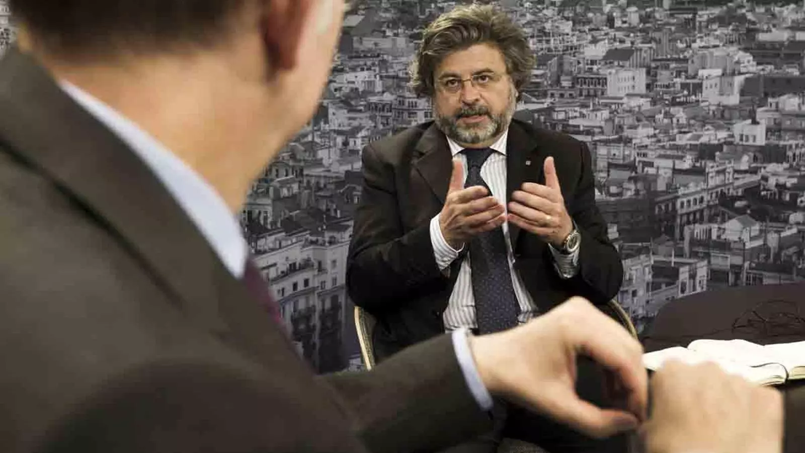 Antoni Castellà, en un moment de l'entrevista / RUTH MARIGOT