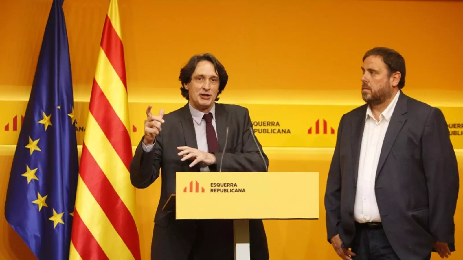 Portabella amb Junqueras a la roda de premsa / CÈLIA ATSET
