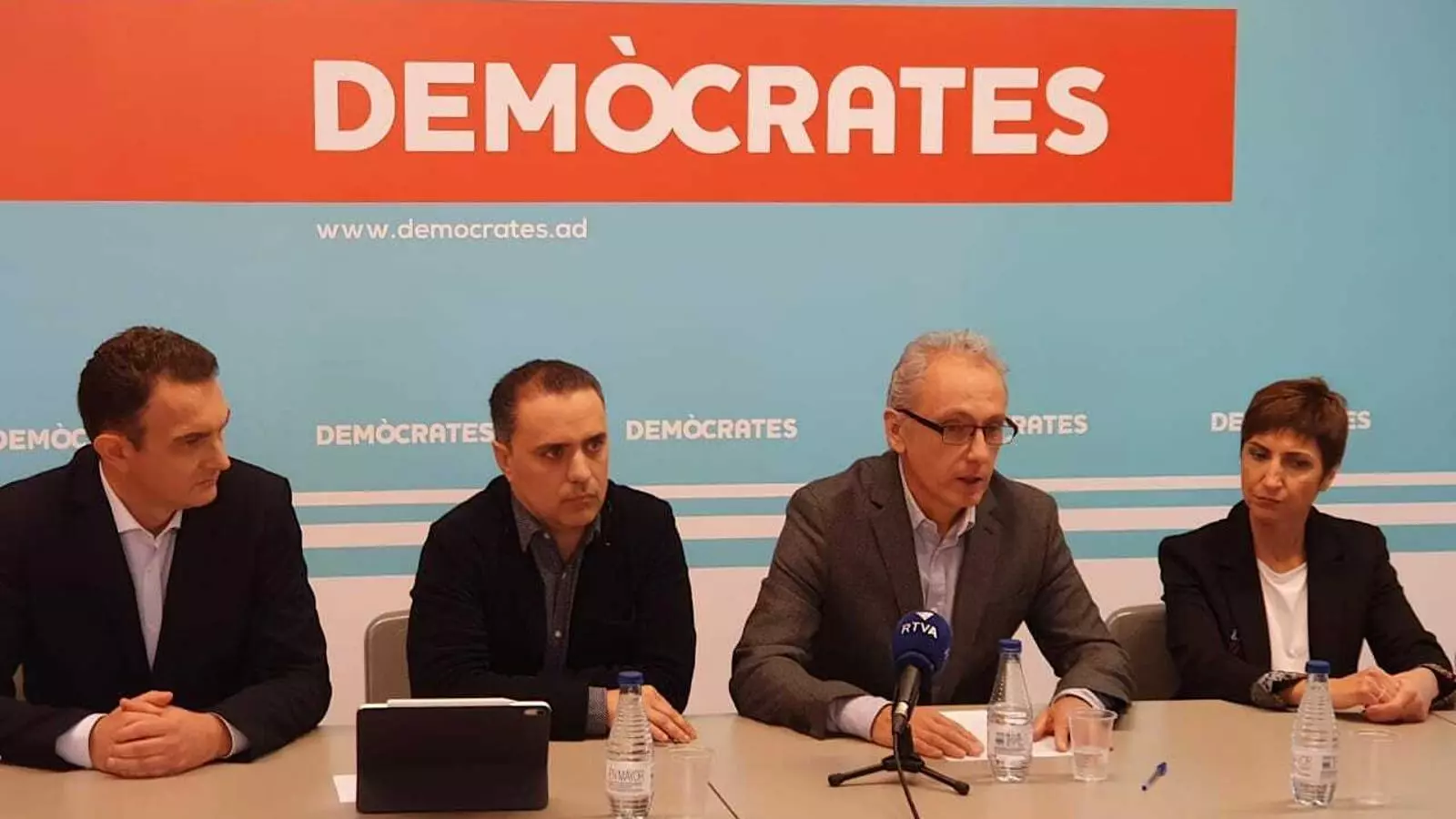 Moment de la presentació de la candidatura a Canillo. / DEMÒCRATES