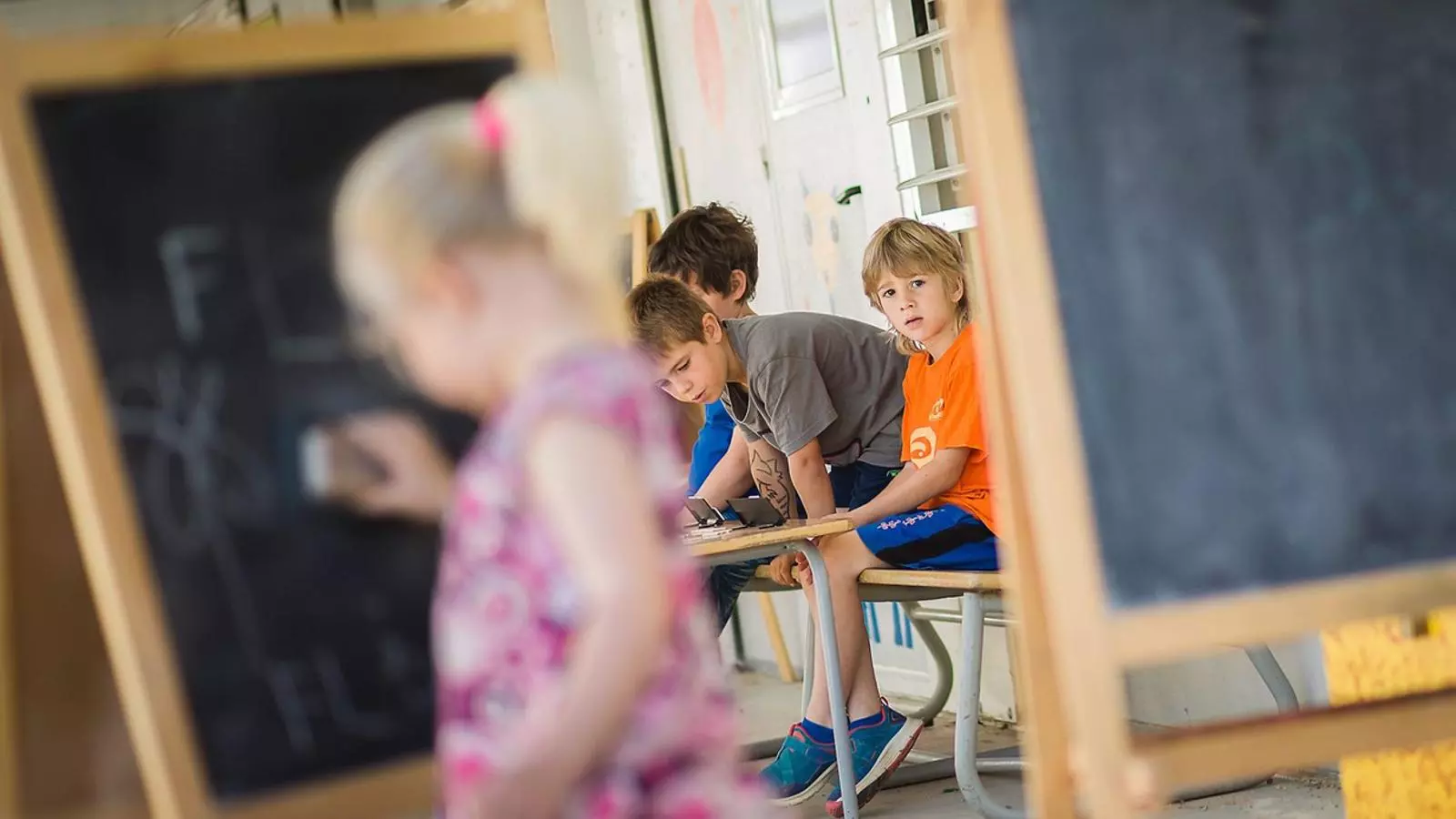 Així és l’hora del pati a l’escola Castellum, a Sant Julià de Ramis (Girona).
