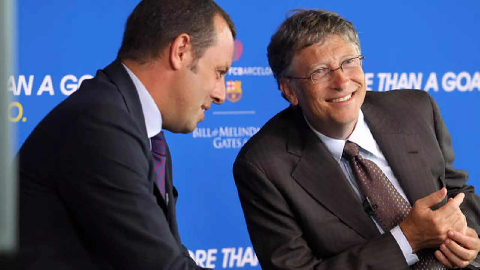 Sandro Rosell, amb Bill Gates / ARXIU FCB