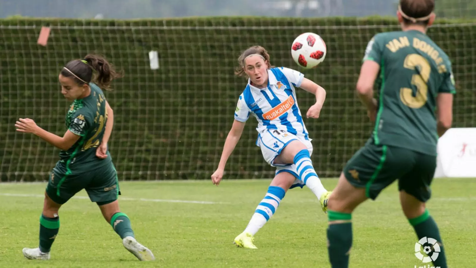 Núria Mendoza, en una Reial Societat-Betis