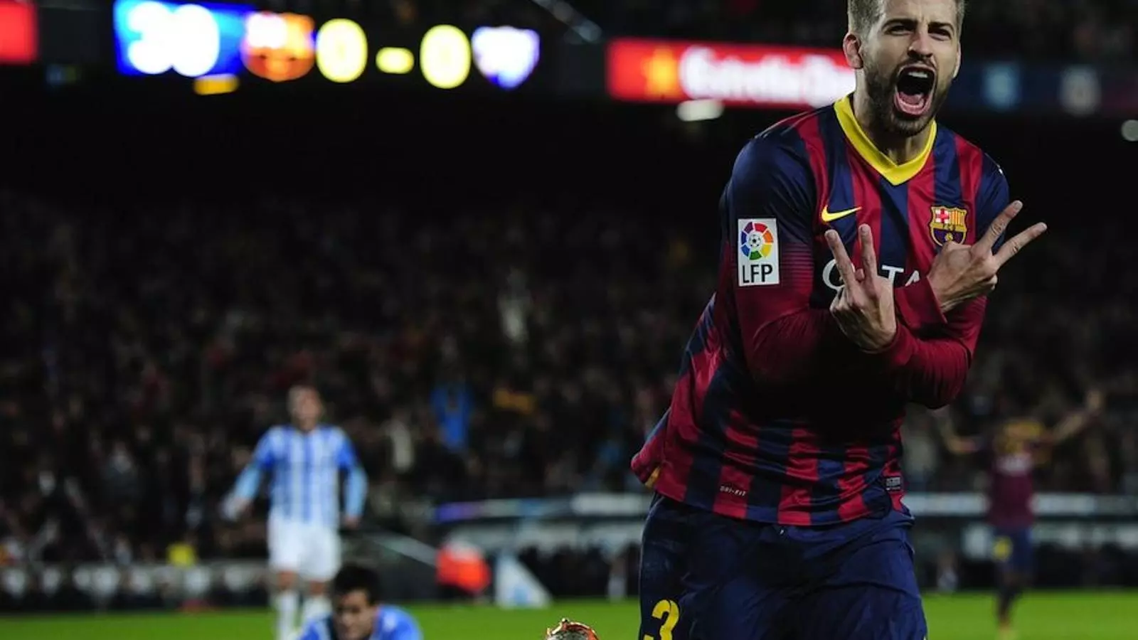 Gerard Piqué, celebrant un gol