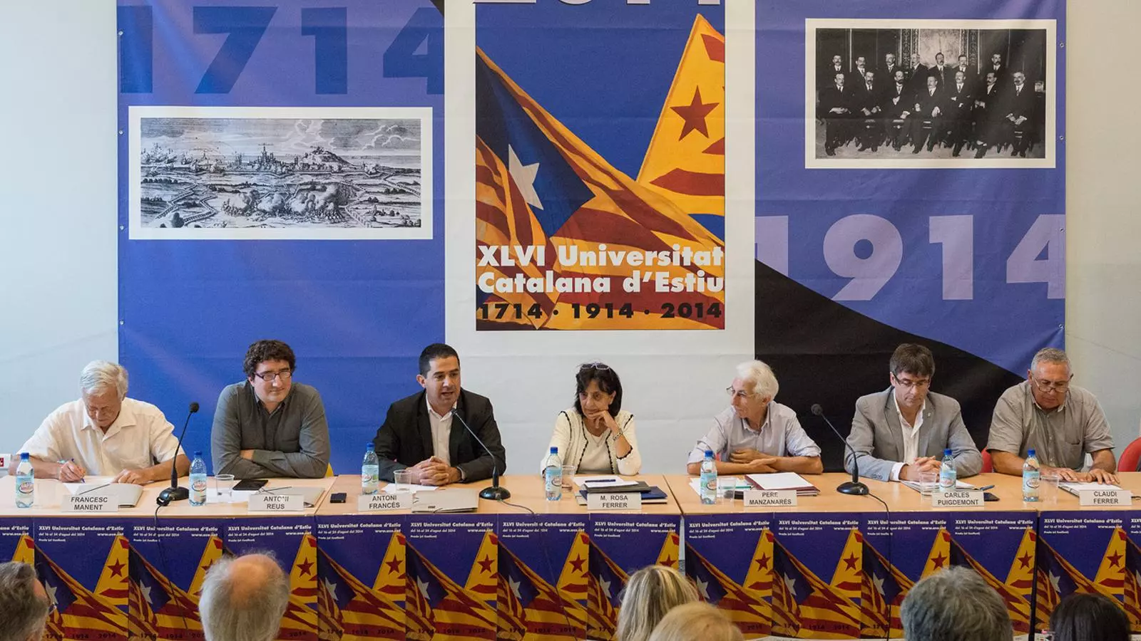 Rosa Ferrer, al centre, a la Jornada de Municipis dels Països Catalans / UCE