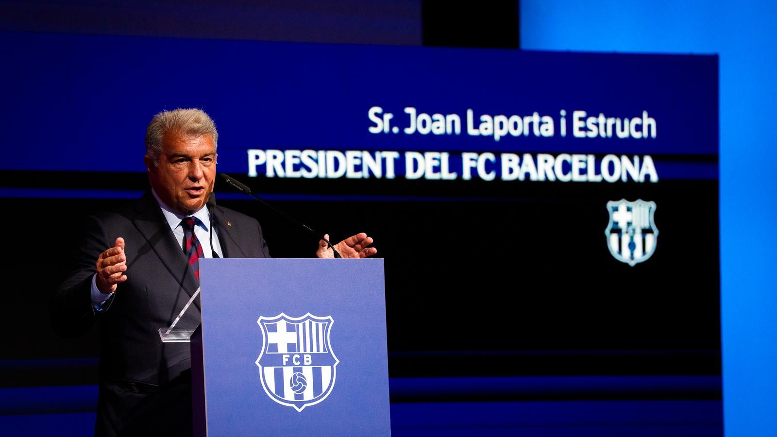 Joan Laporta, during the investiture speech