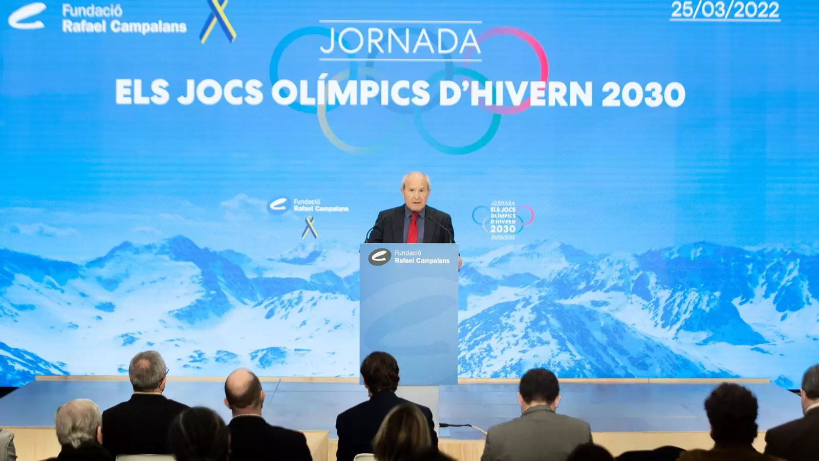 José Montilla, expresident de la Generalitat i president de la Fundació Campalans, en la inauguració de les jornades sobre els Jocs d'Hivern