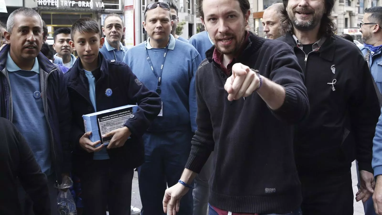 Pablo Iglesias, durant la manifestació del primer de maig a Madrid / EFE