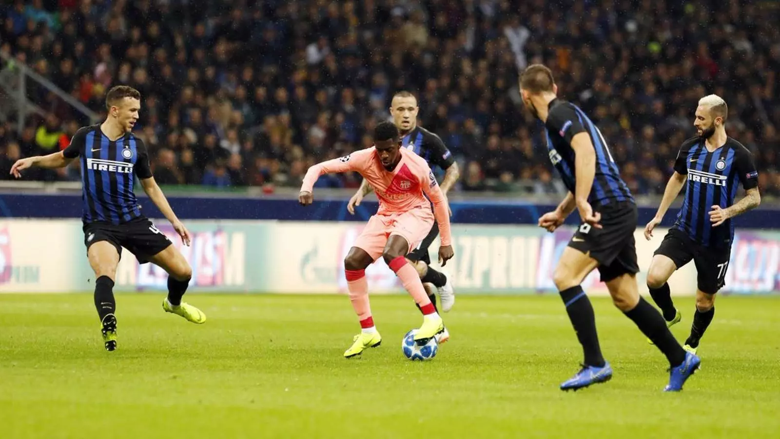 Dembélé, contra l'Inter de Milà al Giuseppe Meazza