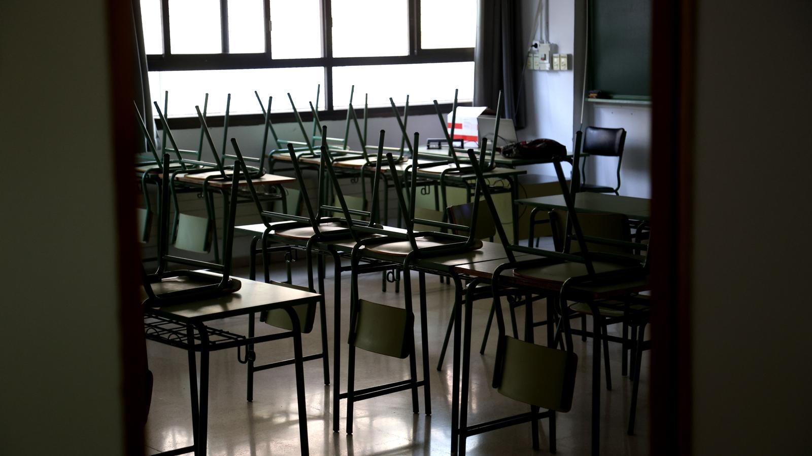 Una aula d'un institut.