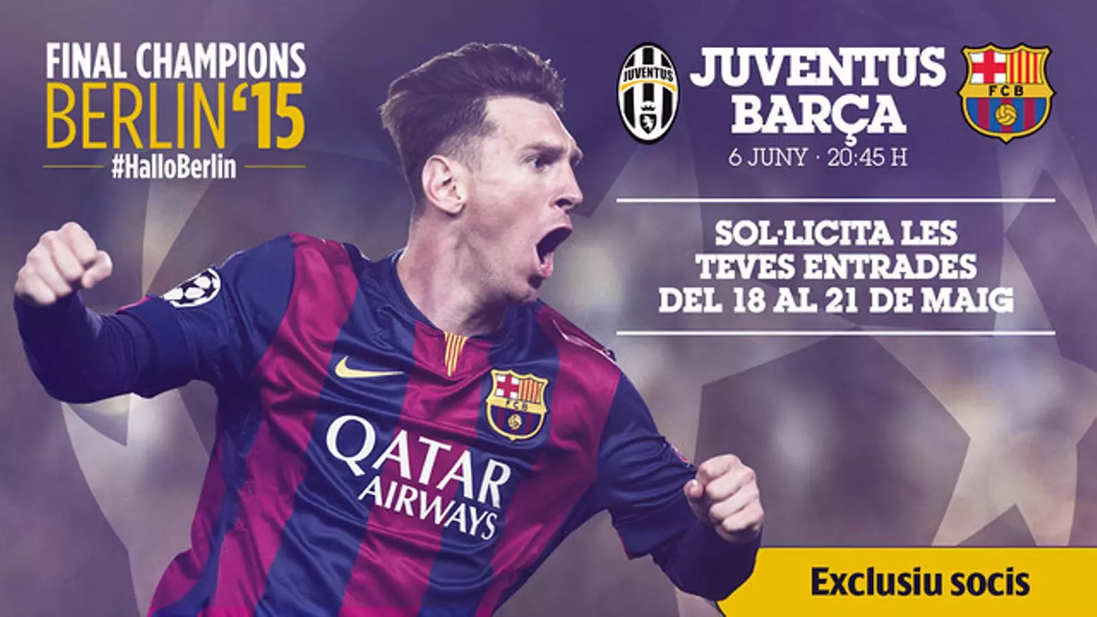 Promoció per comprar les entrades de la Champions al web del Barça / FCB