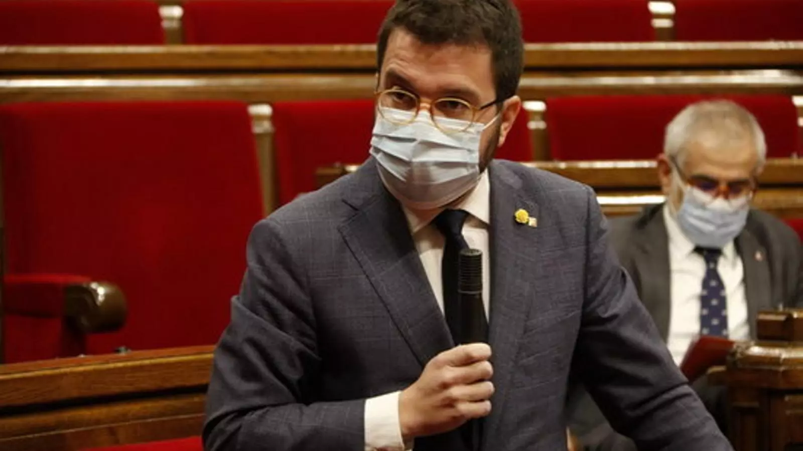 El vicepresident del Govern, Pere Aragonès, aquest dimecres al ple del Parlament