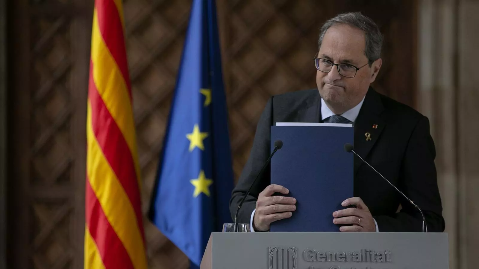 Compareixença del president de la Generalitat, Quim Torra, del 25 d'abril