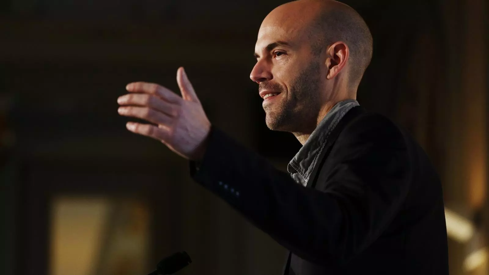 El fundador de Cabify, Juan de Antonio, durant la conferència.