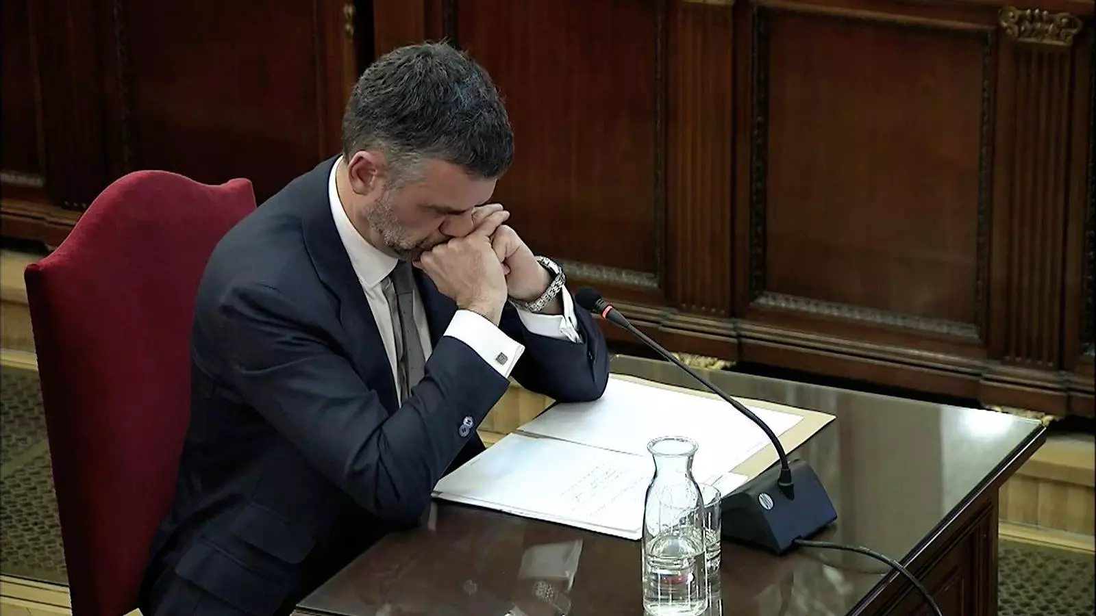 Santi Vila durant el seu interrogatori en el Judici al Procés