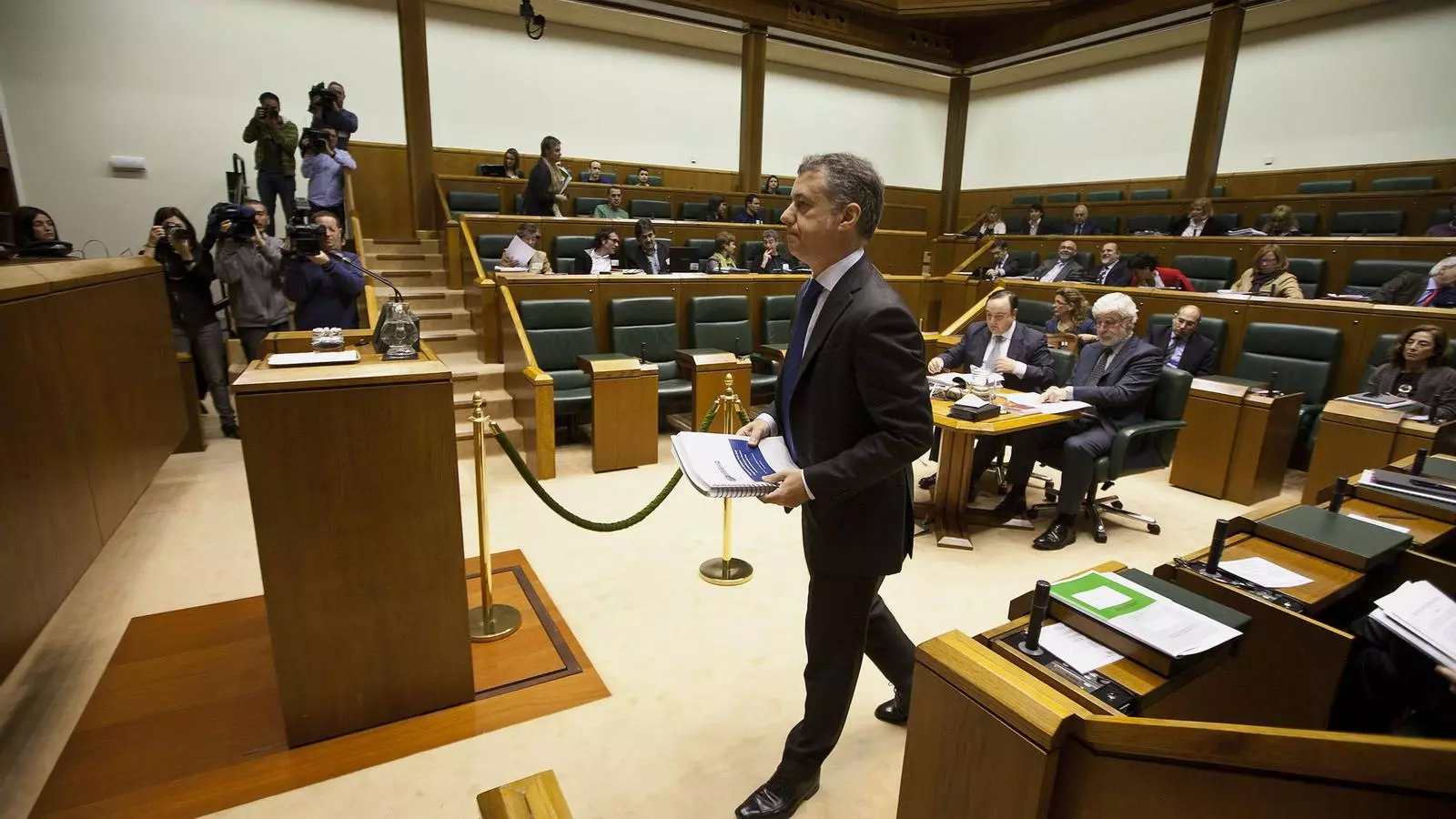 El lehendakari i president del PNB, Iñigo Urkullu, va presentar ahir el seu programa de govern al Parlament basc.