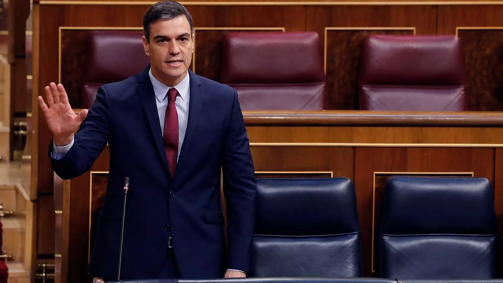 El president del govern espanyol, Pedro Sánchez, durant la sessió de control al Congrés.