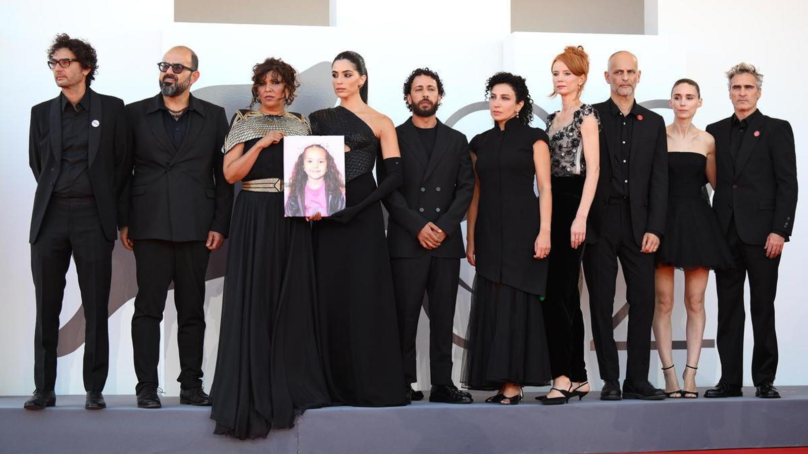 The 'Voice of Hind Rajab' team at the Venice Film Festival