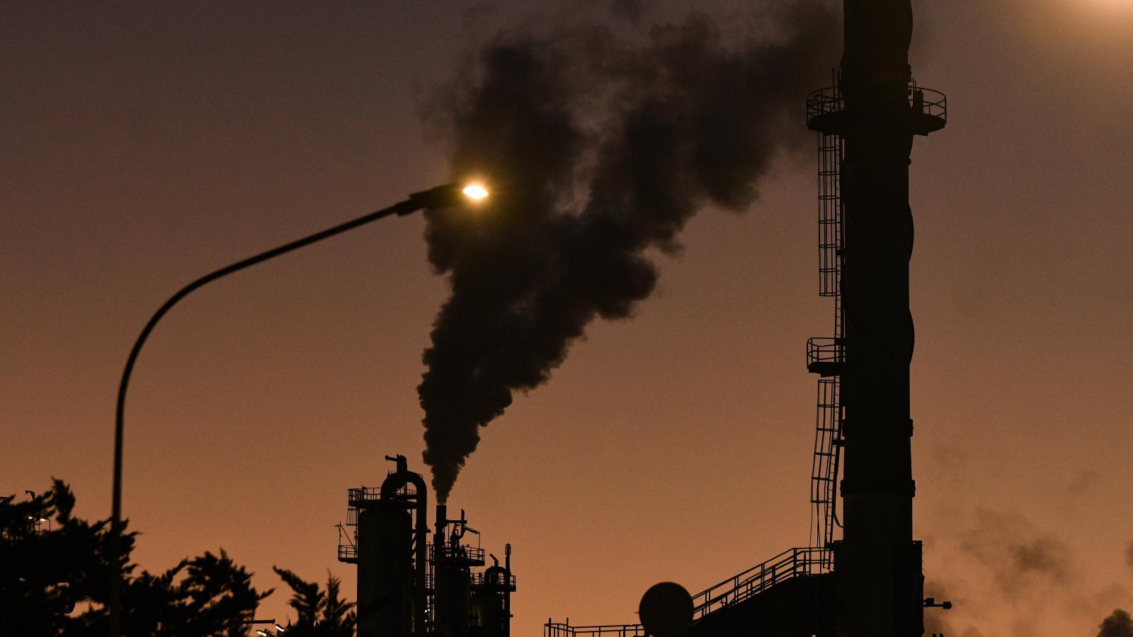 Stock image of a chemical production industry located in Catalonia