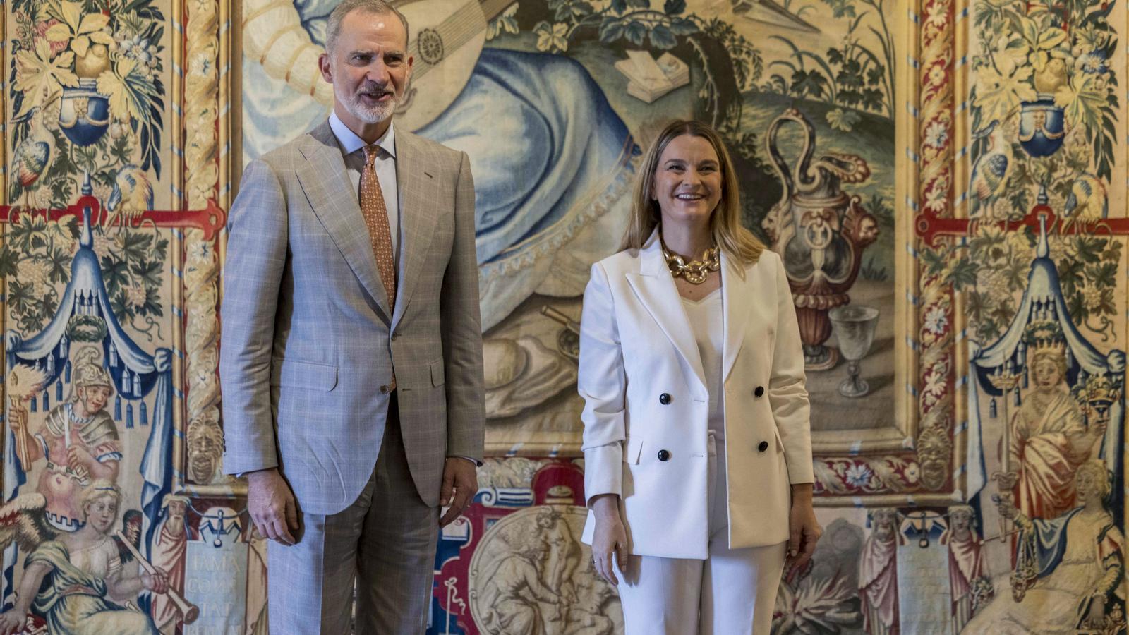 Felipe VI und Marga Prohens an diesem Freitag in Palma