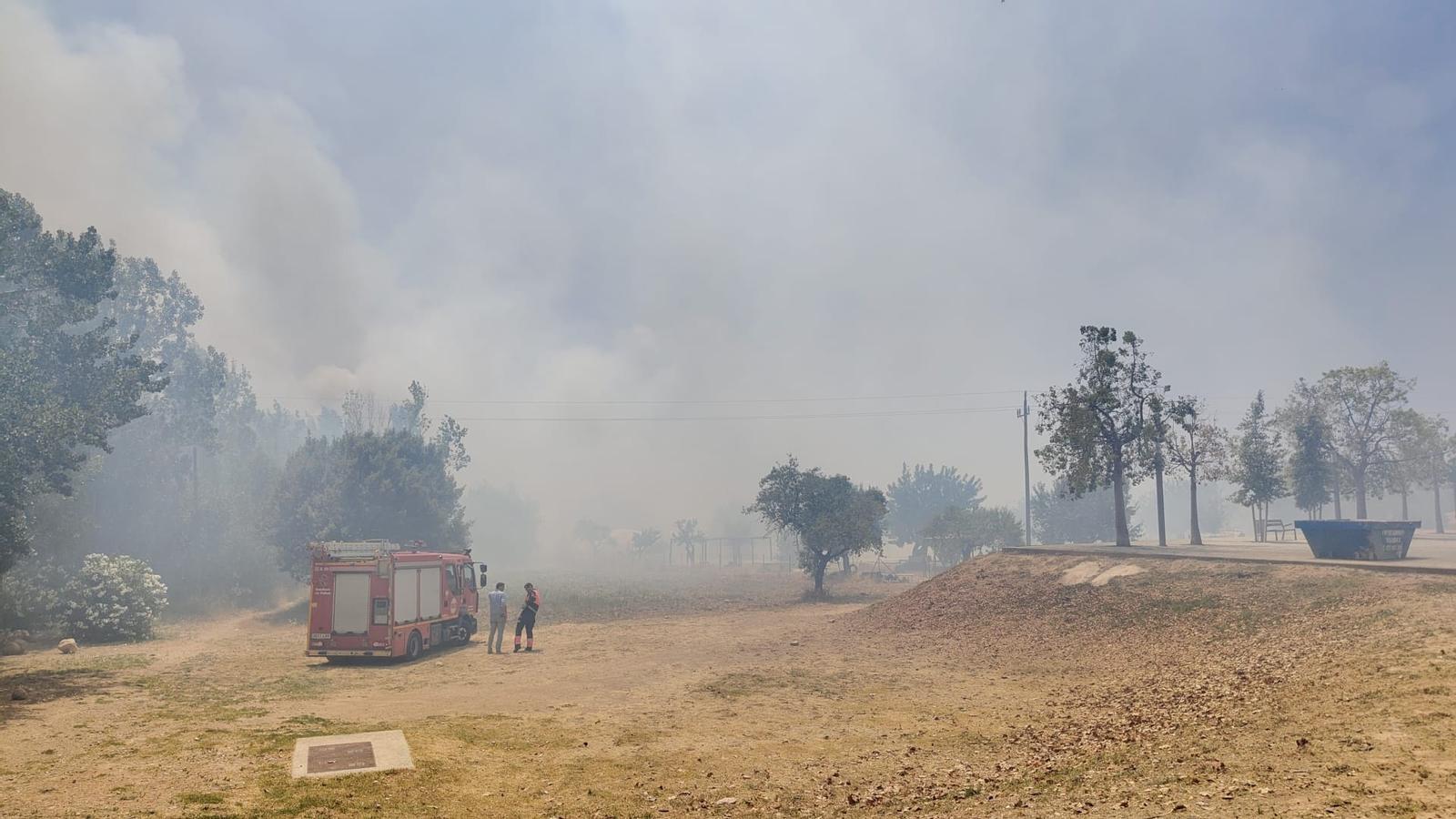 Incendio cerca del Parc Bit