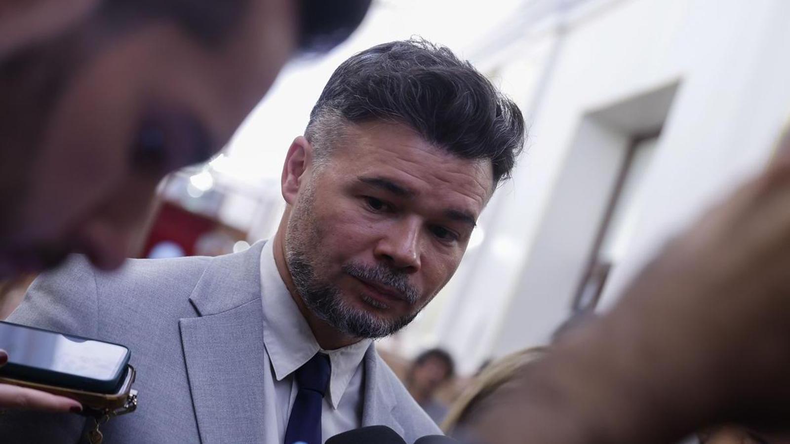 Gabriel Rufián en los pasillos del Congreso en una imagen reciente.