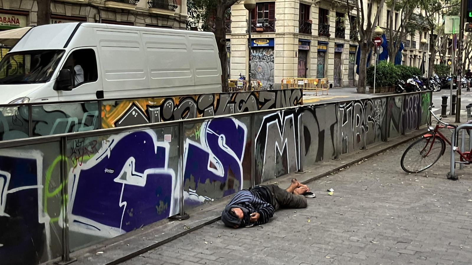 Homeless in Barcelona.