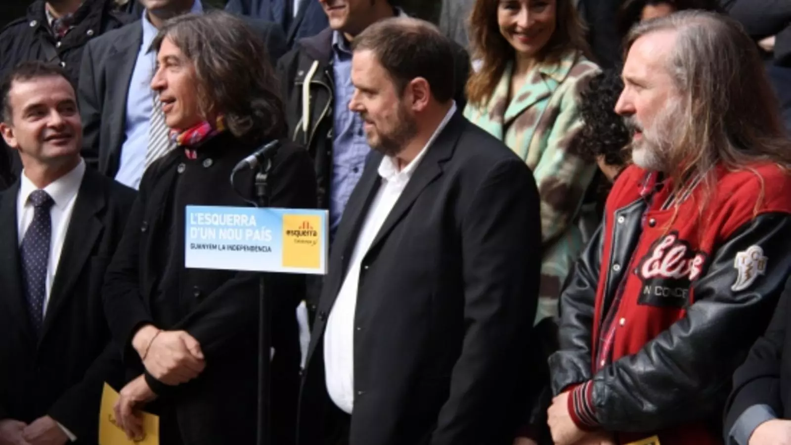 Gerard Quintana i Joan Reig, junt a Oriol Junqueras. / ACN