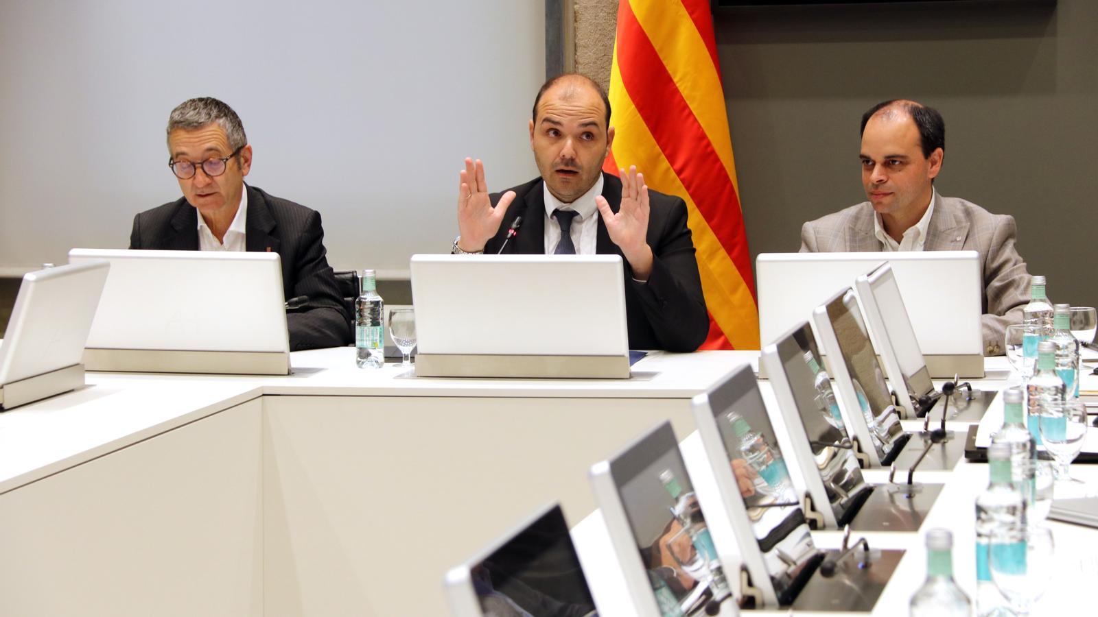 El consejero de la Presidencia, Albert Dalmau, ha presidido la Mesa Institucional de Impulso de Centros de Datos.