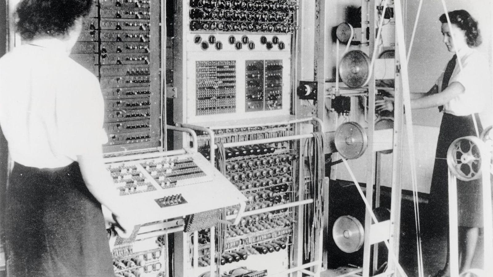 The first electronic computing systems were used during World War II.