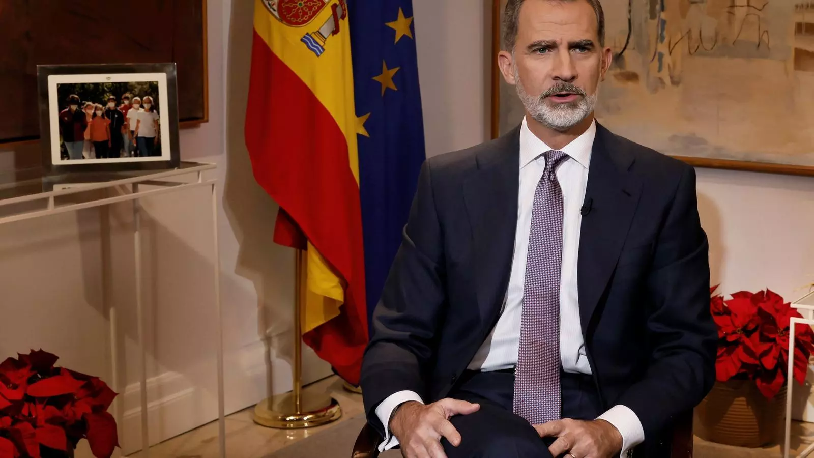 El rei Felip durant el discurs televisat
