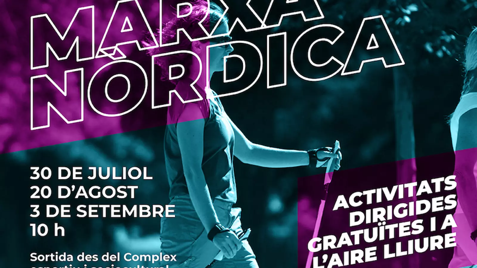 El cartell de les sortides de marxa nòrdica.
