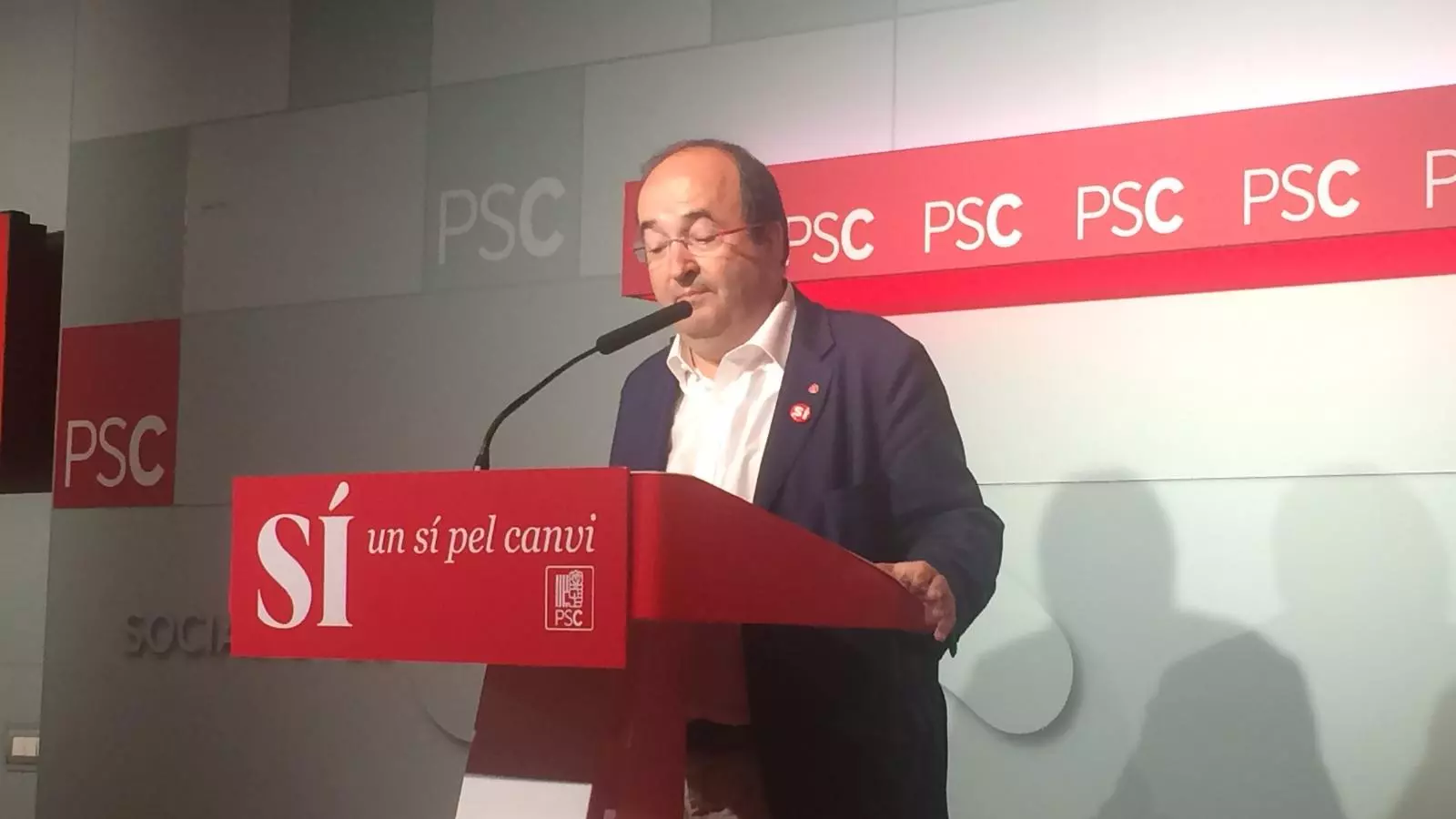 Miquel Iceta durant la roda de premsa d'aquest dimecres.
